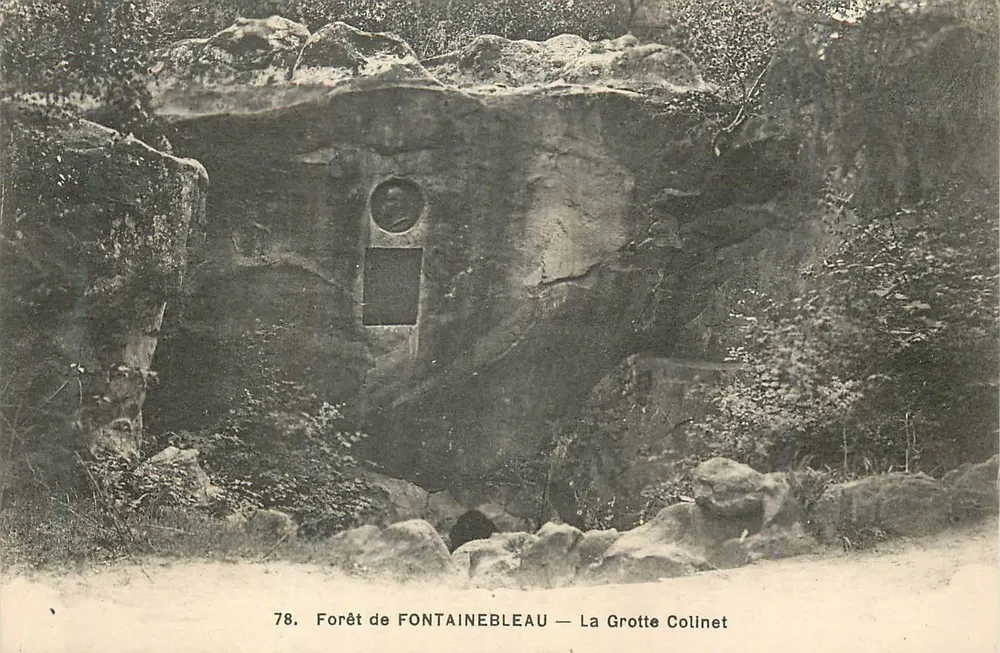 Floresta de FONTAINEBLEAU — A Gruta Colinet — n°78 - Frente