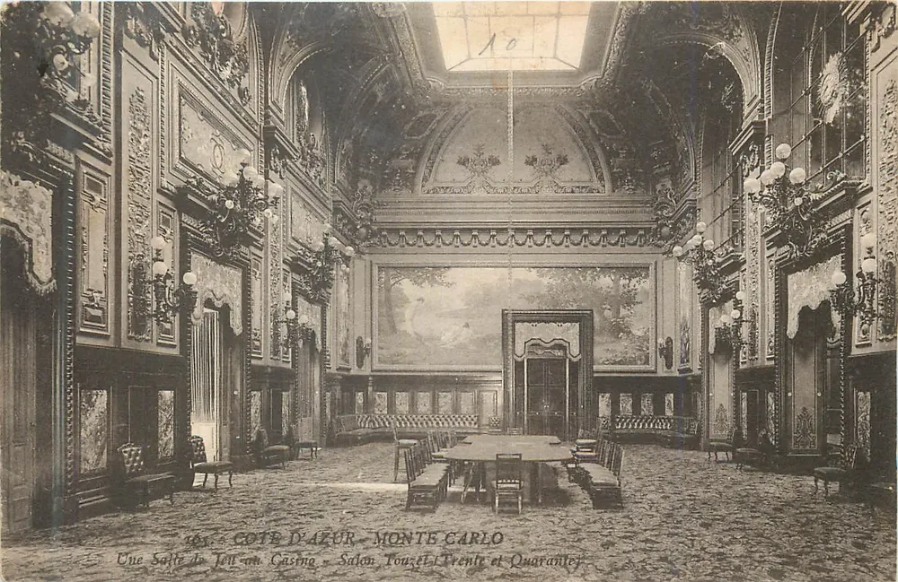 Costa Azul - Monte Carlo — Uma Sala do Casino - Sala de Todos os Trinta e Quarenta - Frente