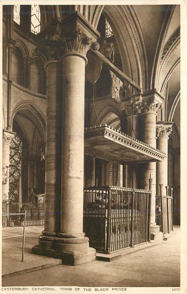 Canterbury Cathedral — Grab des Schwarzen Prinzen — Verlag Photocchrom Co. Ltd. n° 4430 - Vorderseite