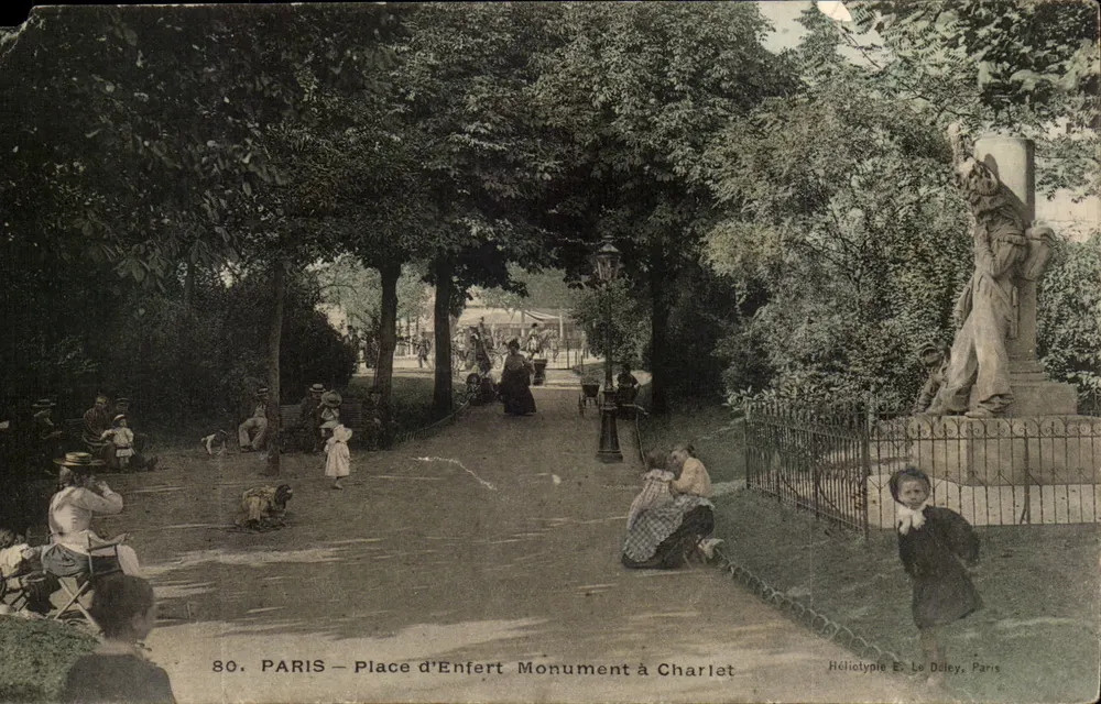 PARIS – Praça d'Enfert Monumento a Charlet — Héliolympie & Le Doley, Paris, n°80 - Frente