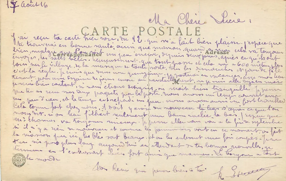 Coluna Vendôme — Paris — B.F., Paris — n°76 - Verso