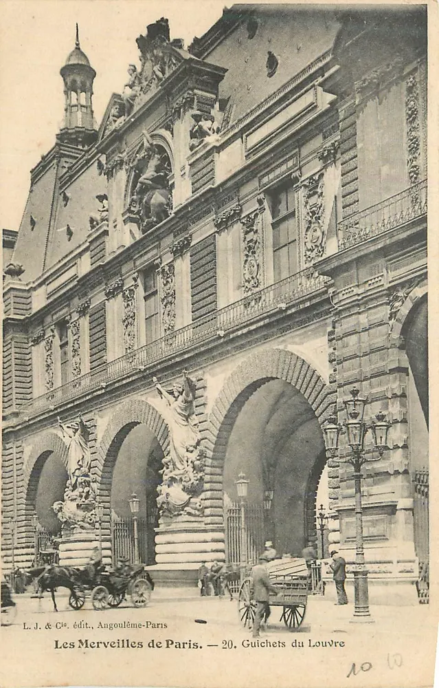 Guichets du Louvre — Paris — L. J. & Cie, Angoulême-Paris, n°20 - Recto