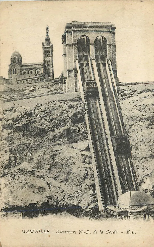 Marselha - Elevadores N.-D. de la Garde - E.L. - Frente