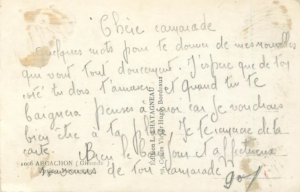 Arcachon — O Casino — Editor Elcée, n°1006 - Verso