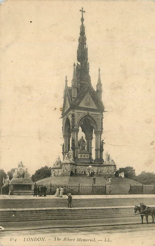 LONDRES. — O Memorial Albert. — LL. - Frente