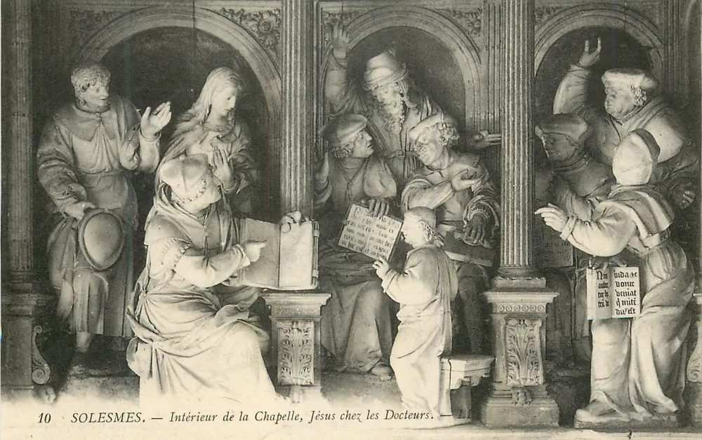 Solemes — Innenansicht der Kapelle, Jesus unter den Doktoren — L. 10 - Vorderseite