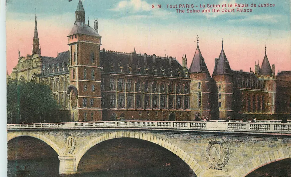 Paris — Die Seine und das Palais de Justice — 8 M Tout PARIS - Vorderseite