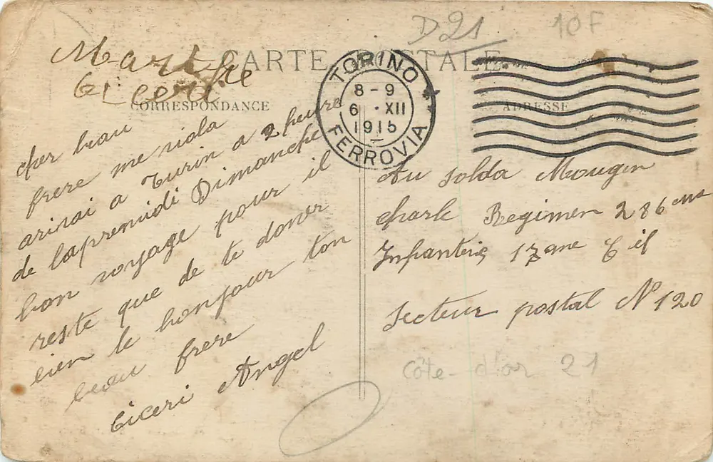 Dijon — Praça Darcy — editor R. Bérenger, n° 57 - Verso