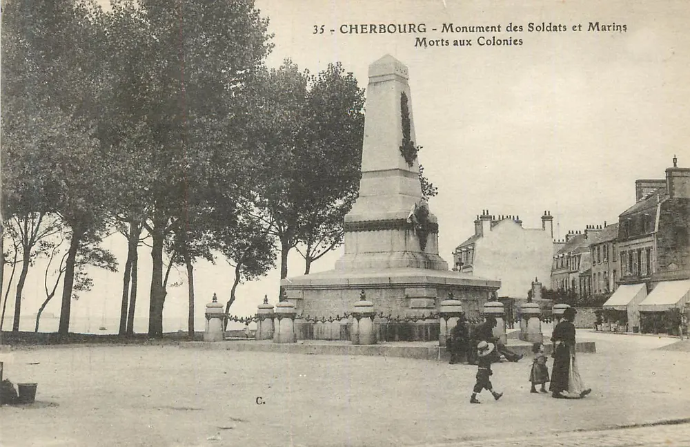 Cherbourg - Denkmal für Soldaten und Matrosen, die in den Kolonien fielen — C. (Verlag) - Vorderseite