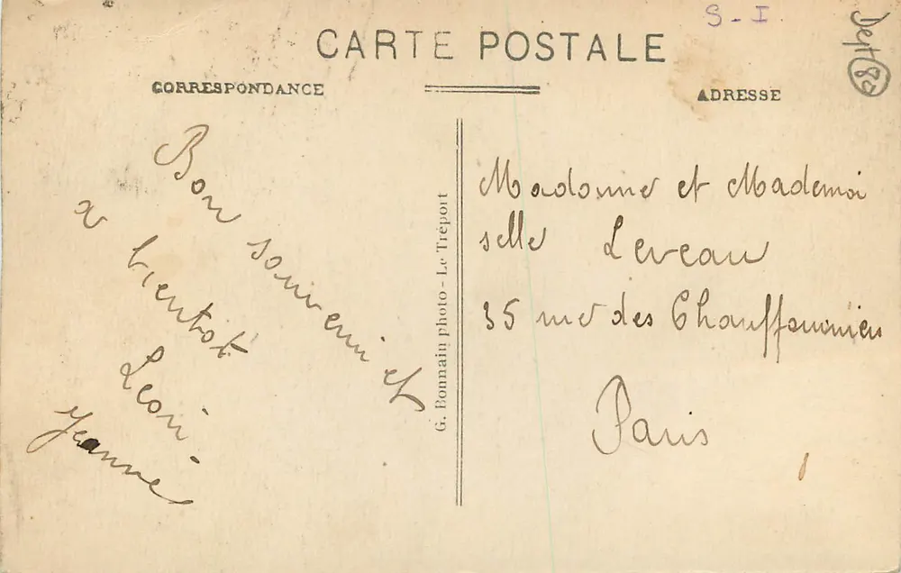MERS-les-BAINS — Efeito de Onda — G. B. - Verso