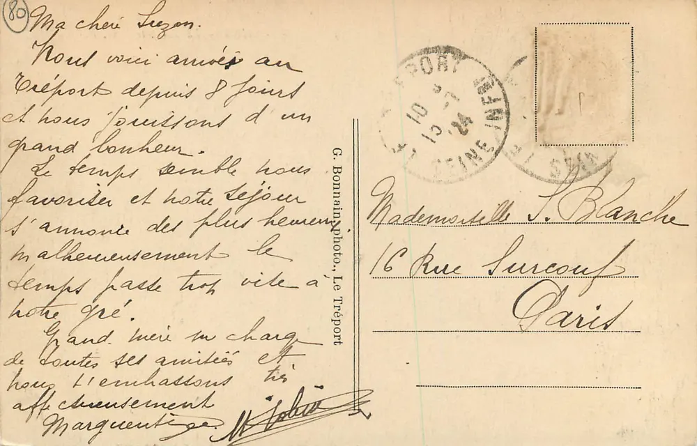 MERS-les-BAINS — A Tempestade — G.B. — n°155 - Verso
