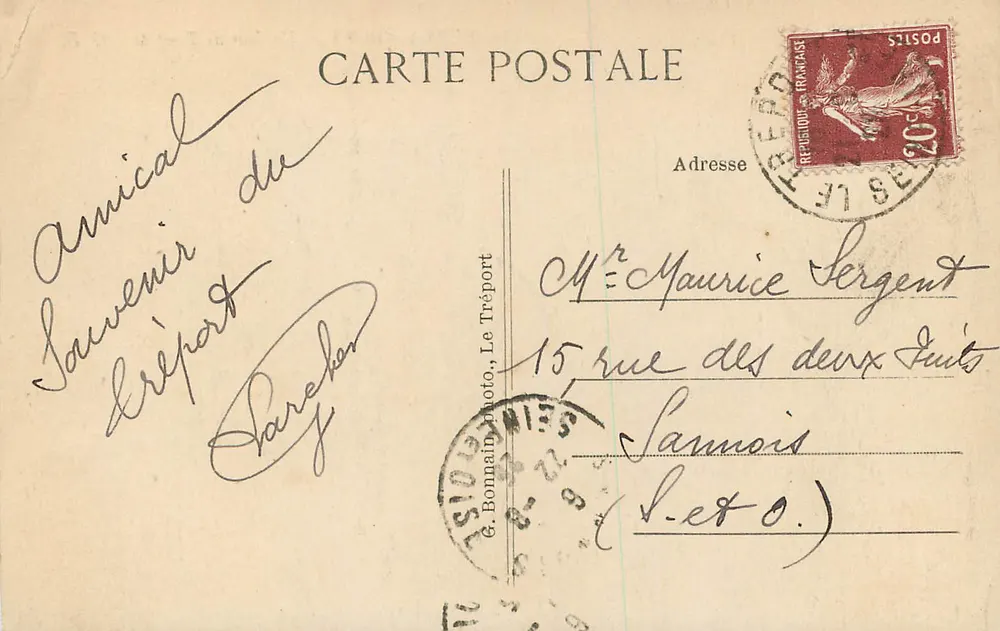 MERS-les-BAINS — Um Dia de Tempestade — G. B. - Verso