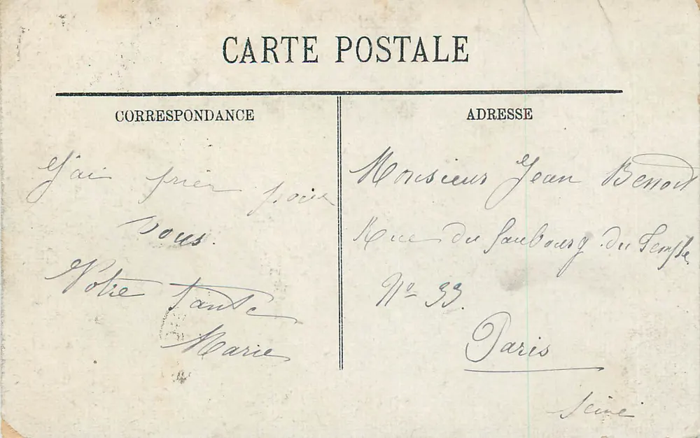 Lourdes — La Vierge Couronnée et le Château — Éditeur Lourdes, n°20 - Verso