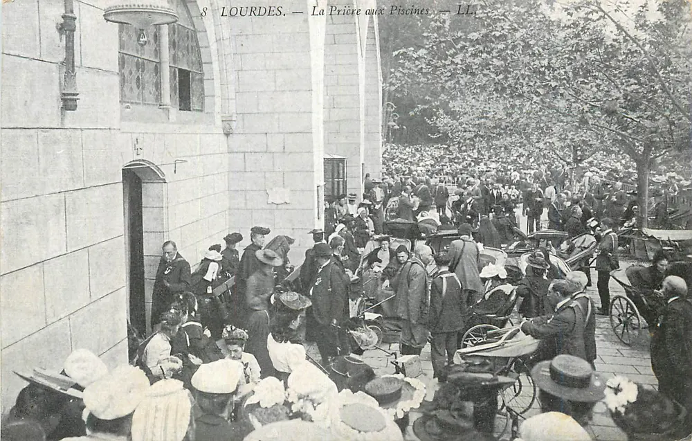 Lourdes — La Oración en las Piscinas — LL - Anverso