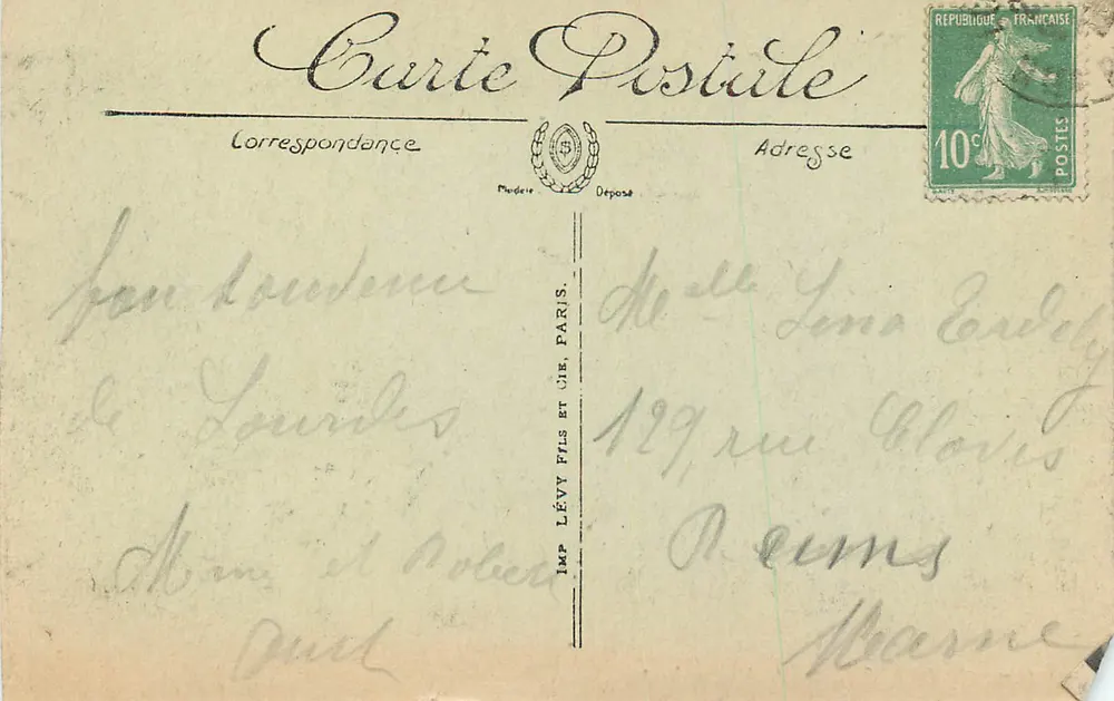 LOURDES — A Bênção dos Doentes — LL. — N° 260 - Verso