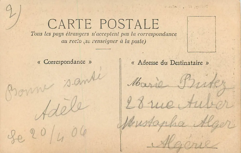 Bordeaux — A Grande Campana — Delbory, edição Bordeaux, n° 18 - Verso
