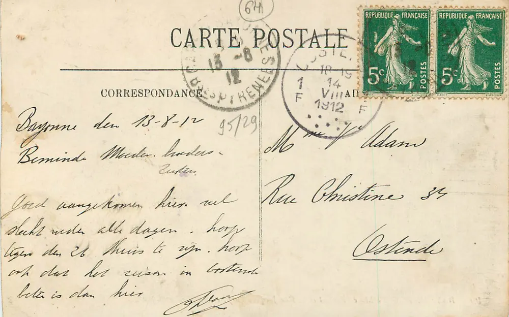 Bayonne — Le Musée Bonnat et la Rue Jacques Laffitte — LL - Verso