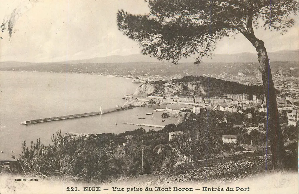 NICE — Ansicht vom Mont Boron — Eingang zum Hafen — Edition Gilletta, Nr. 221 - Vorderseite