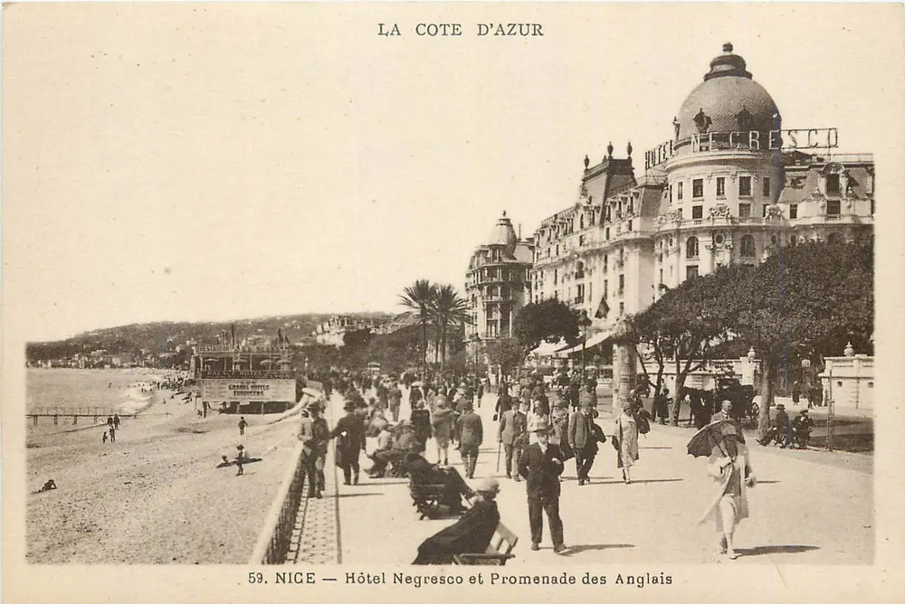 Nice — Hotel Negresco und Promenade des Anglais — Munier, Nice - Vorderseite