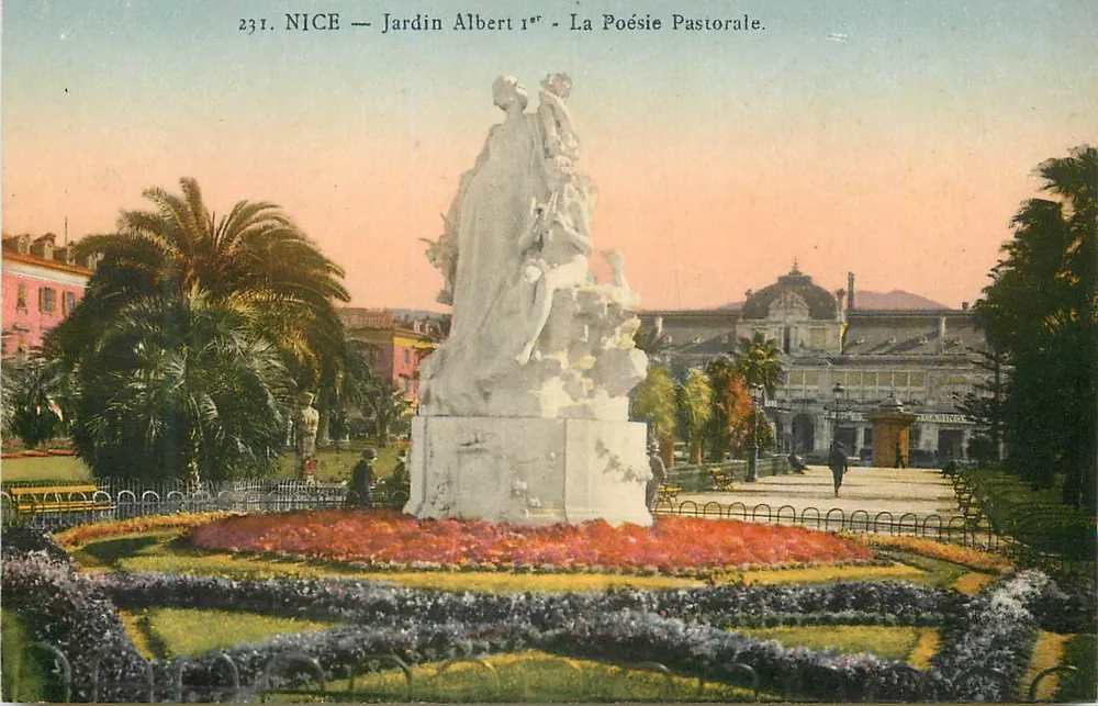 Nice — Jardin Albert 1er — La Poésie Pastorale. - Recto