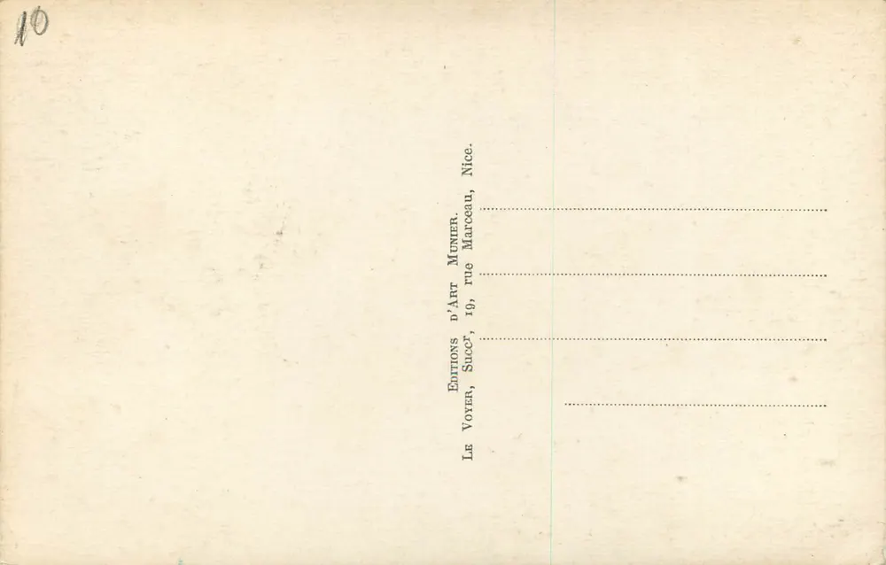 Nice - Quai dos Estados Unidos — Munier, n°258 - Verso