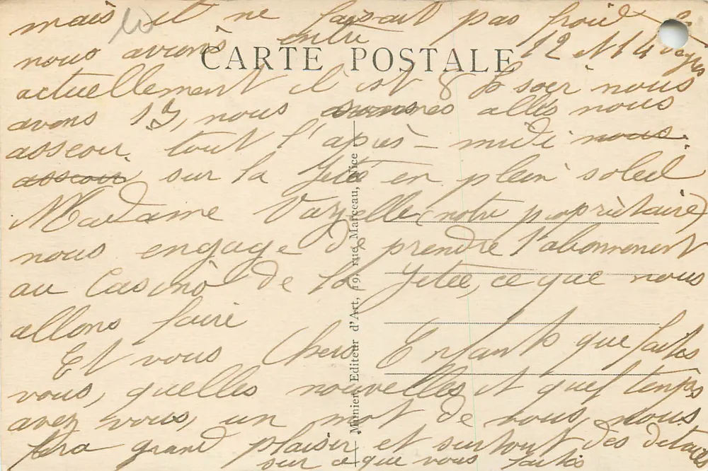 NICE — Jardin Albert Ier — Pastorale — Verlag Minnier d'Art, n°78 - Rückseite