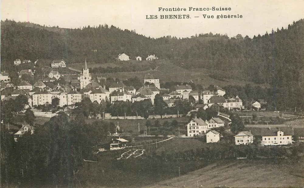 Les Brenets — Frontiera Francia-Svizzera — Vista generale - Recto