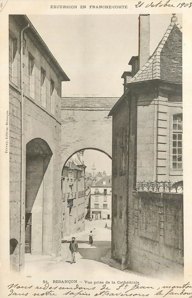 Besançon — Ansicht vom St. Jean, klettern auf unseren Tannen und überqueren den fanbou - Vorderseite