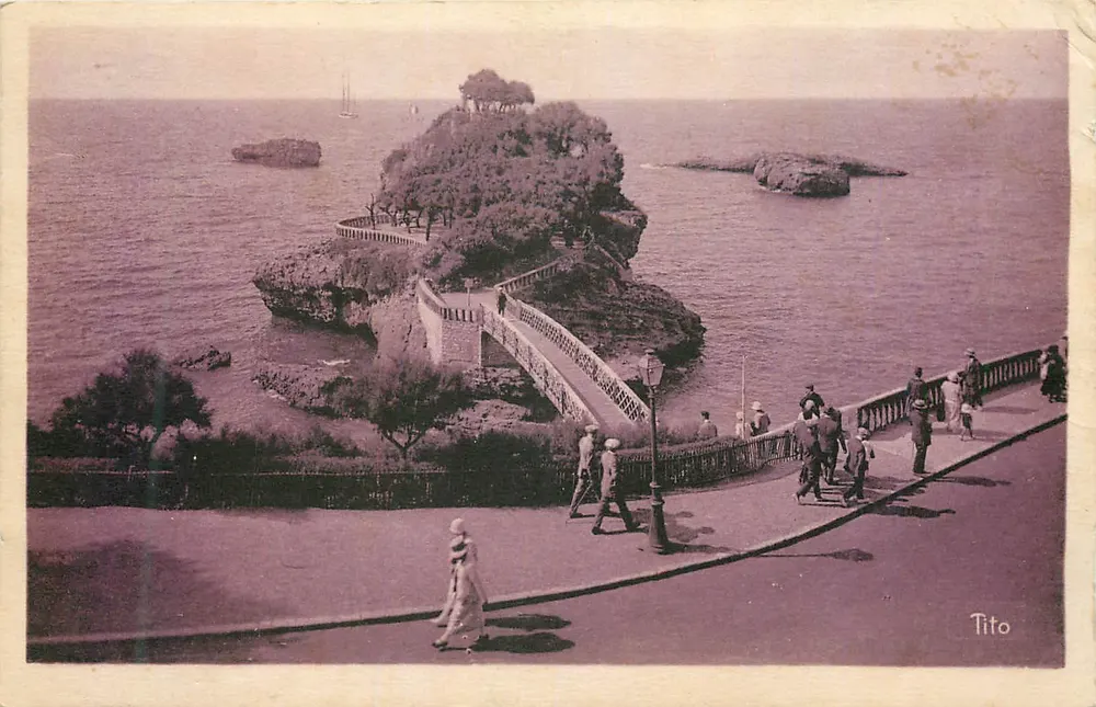 O Rocher du Basta — Biarritz (Costa Basca) — Bloo frères, editores, Bordeaux - Frente