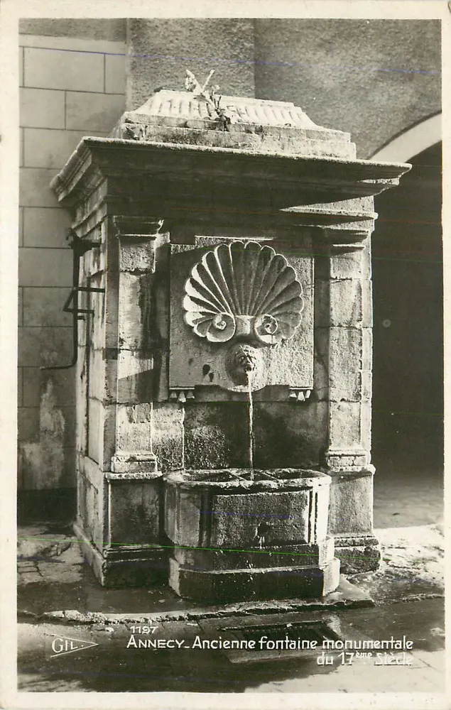 Annonce fontaine monumentale — Annecy — éditeur GIL n°1197 - Recto