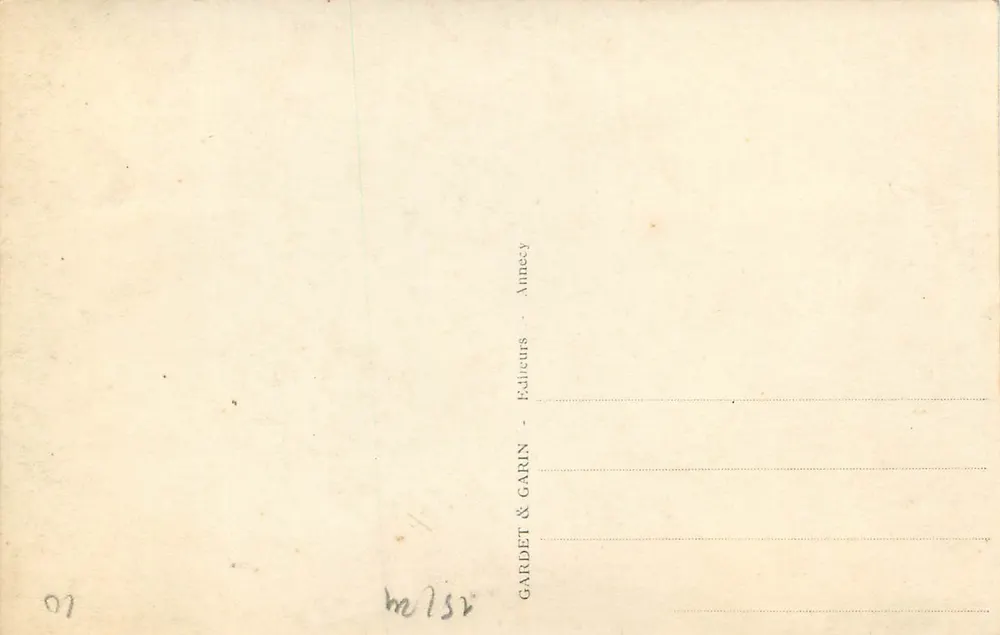 Annonce fontaine monumentale — Annecy — éditeur GIL n°1197 - Verso