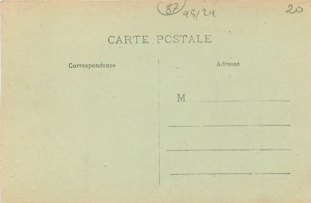 Limoges — A Prefeitura — Editor desconhecido, n° 80 - Verso