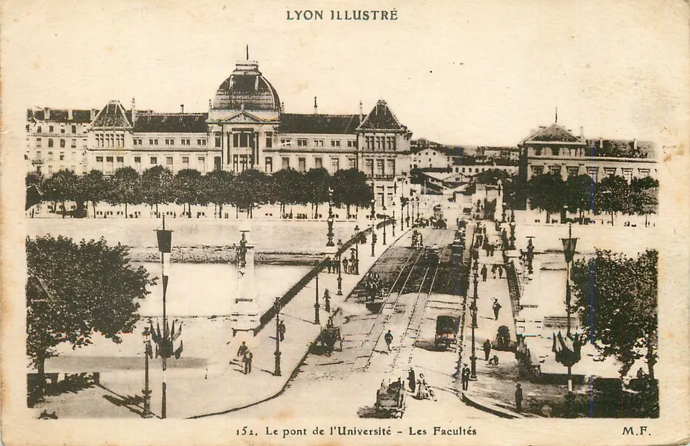 Lyon — Le pont de l'Université - Les Facultés — Lyon Illustré n°152 - Recto
