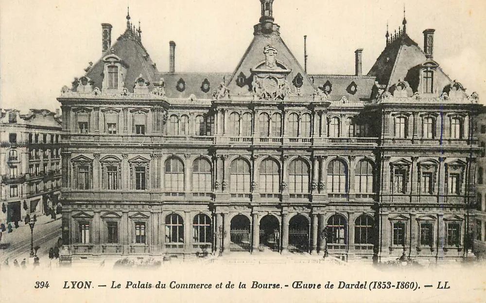 LYON — Ansicht des Palastes des Handels und der Börse — Werk von Dardel (1853-1860) — LL - Vorderseite