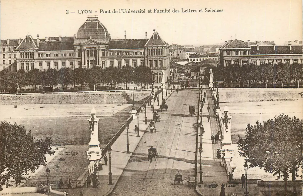 Lyon - Pont de l'Université et Faculté des Lettres et Sciences — CATALOGUE CATALA FRÈRES, N°2 - Recto