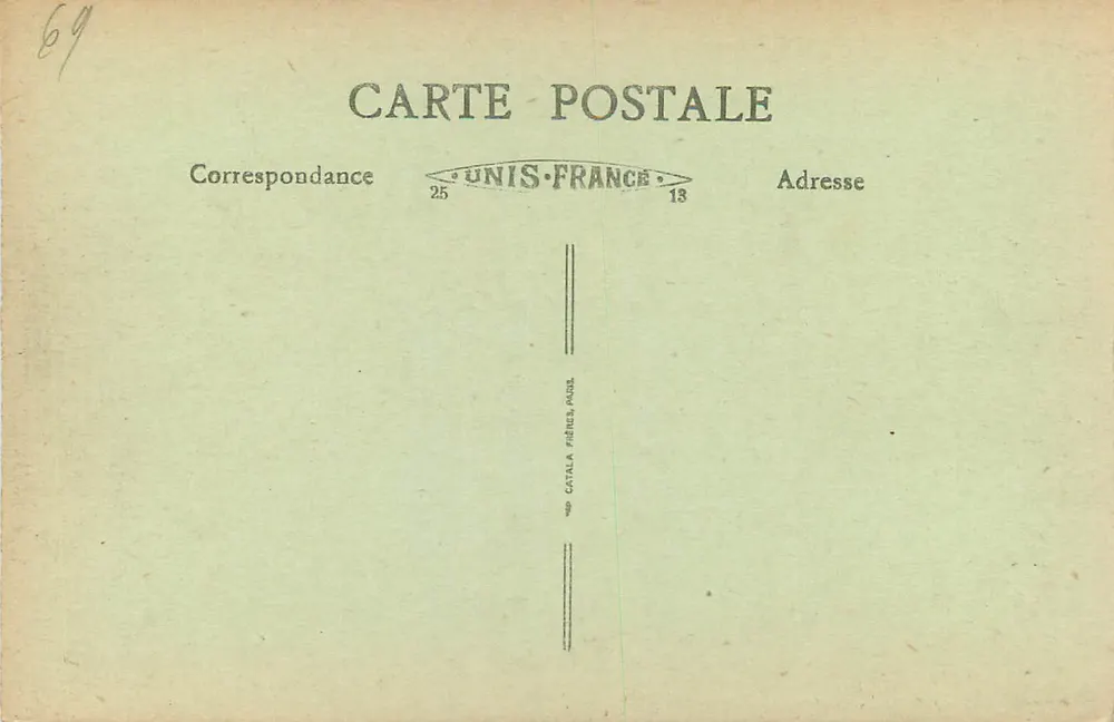 Lyon - Pont de l'Université et Faculté des Lettres et Sciences — CATALOGUE CATALA FRÈRES, N°2 - Verso