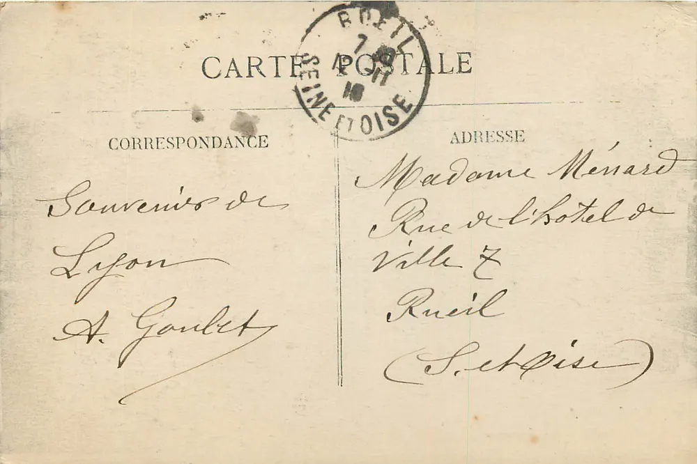 LYON — A Prefeitura — Carrier, editor depositado - Verso
