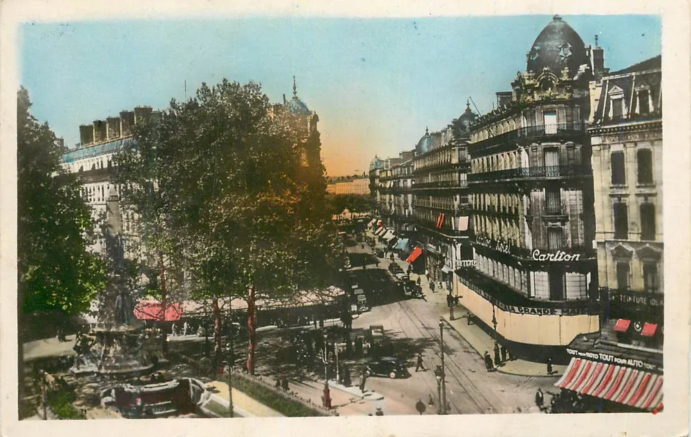 Lyon - Place de la République e Estátua de Carnot — Edição « LA CIGOGNE » - Frente