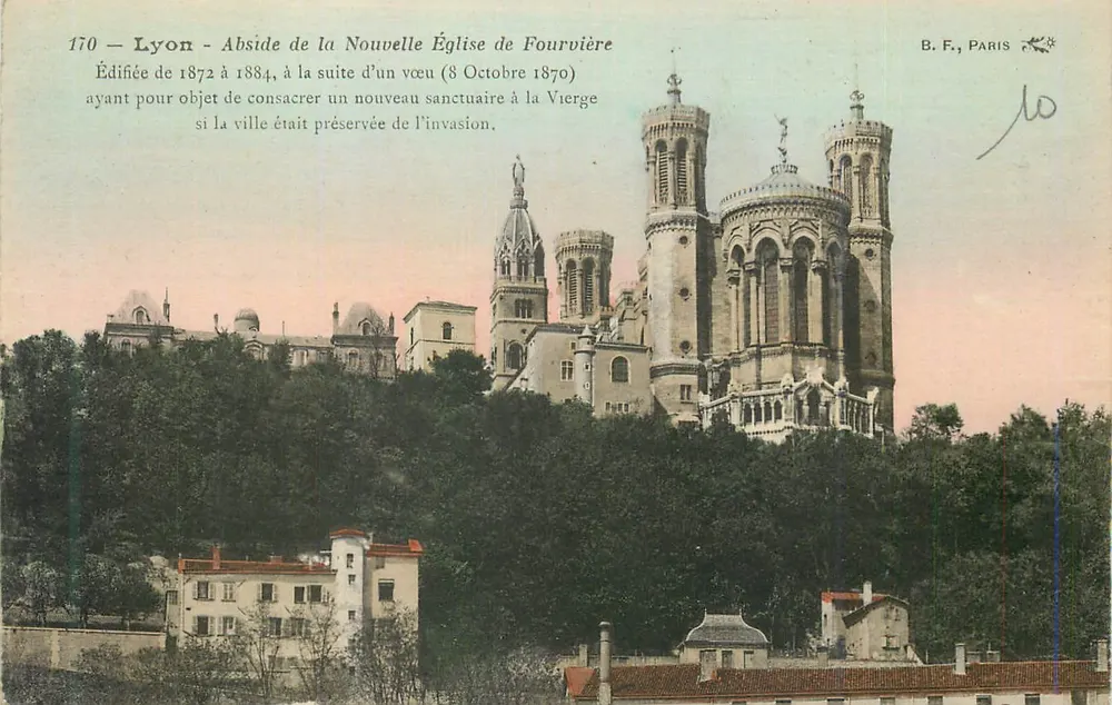 Lyon - Abside de la Nouvelle Église de Fourvière — B. F., PARIS, n°170 - Recto
