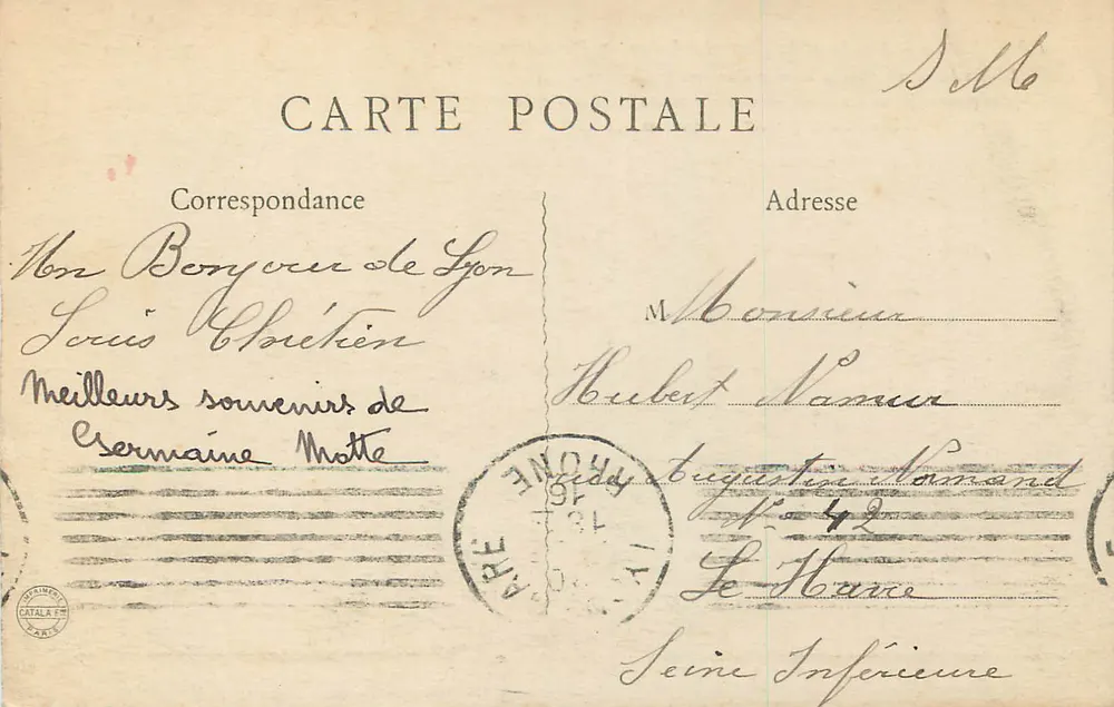 Lyon - Abside de la Nouvelle Église de Fourvière — B. F., PARIS, n°170 - Verso