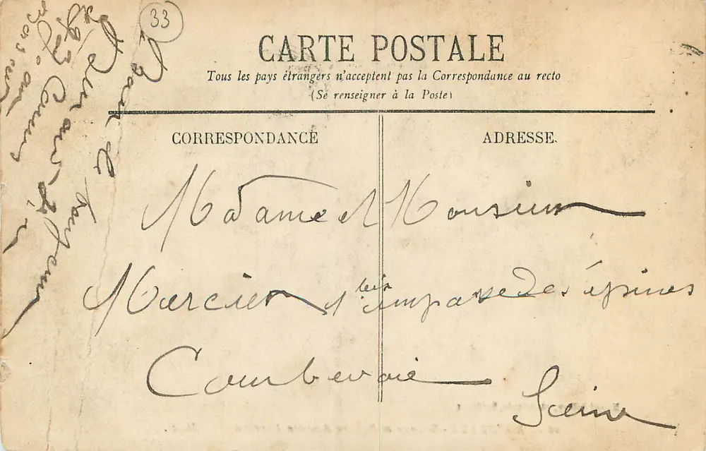 Bordeaux — Grupo e Praça Amédée-Larrieu — Marcel Delboy, fototipia Bordeaux - Verso