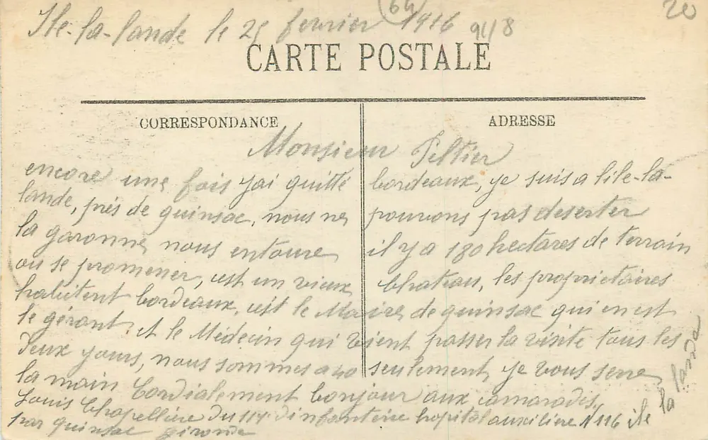 BAYONNE — O Castelo Velho — LL. — 79 - Verso