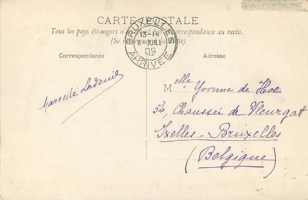 Bordeaux — Jardin de l'Hôtel de Ville — éditeur inconnu, n° 45 - Verso