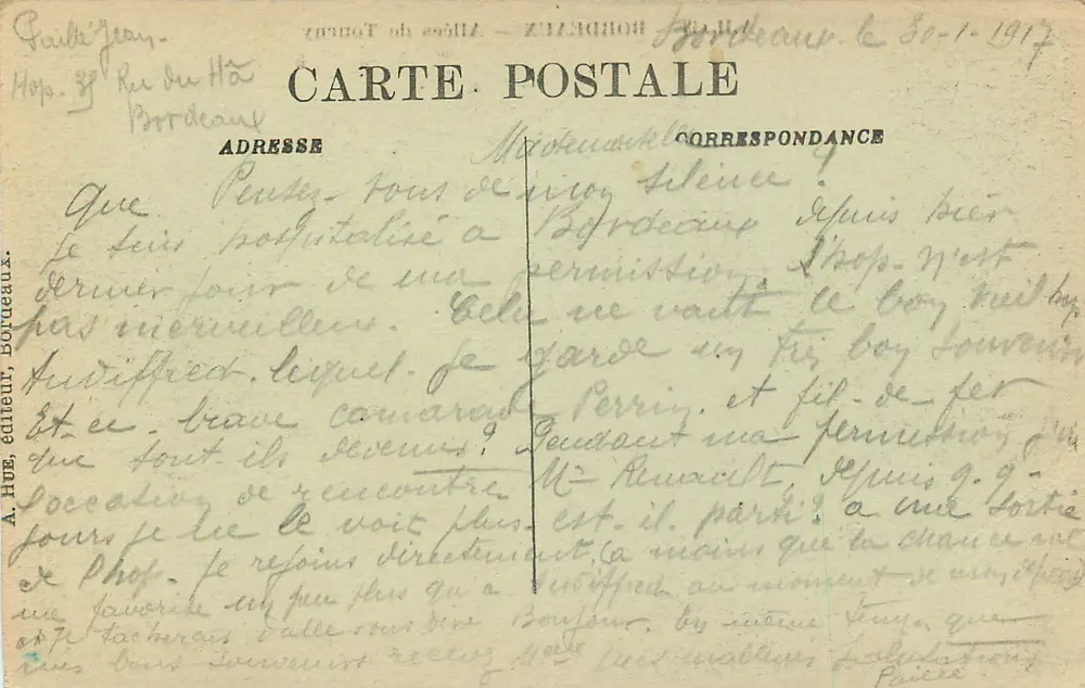 Bordeaux — Allées de Tourny — A.H. 48 - Verso