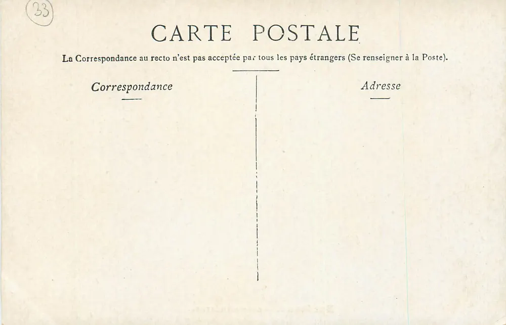 Bordeaux — GRANDE TEATRO — Editor: STALLO, n° 33 - Verso