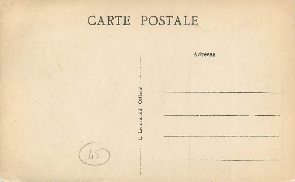 Orléans — Abside da Catedral — L. Lenormand, Orléans - Verso