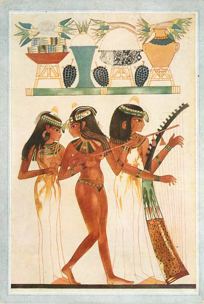 Grab von Nakhhet (Theben) — 'die drei tanzenden Mädchen' — A. Gaddis & G. Seif, Luxor - Vorderseite