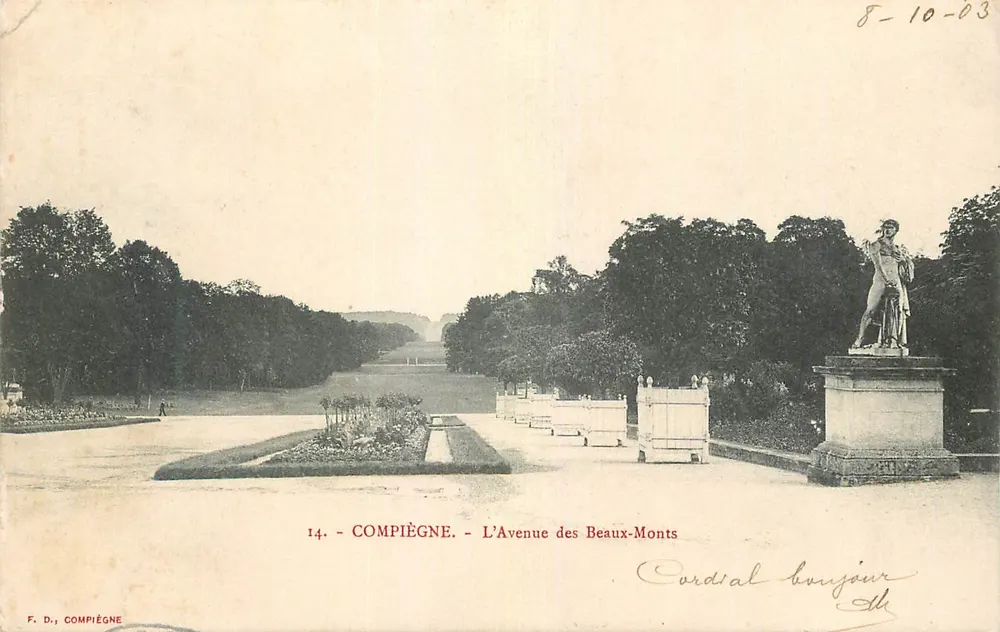 Compiègne - A Avenida dos Beaux-Monts — F. D., Compiègne, n°14 - Frente