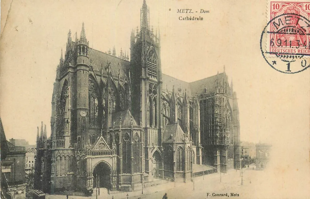 Metz - Catedral Dom — F. Conrard, Metz - Frente