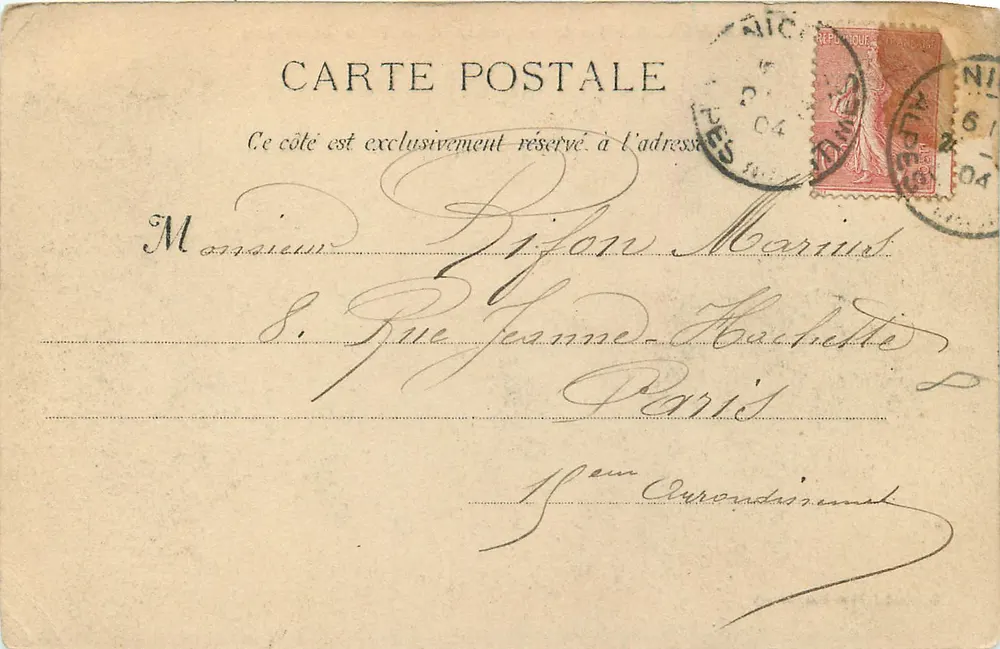 Monaco - La Condamine et la Tête de Chien — Édition G.J. Phot. Nice, Série B - Verso